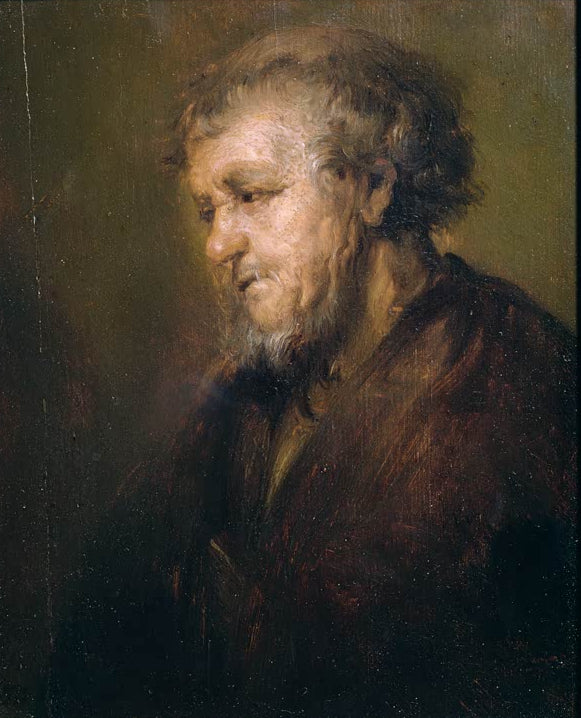 Kunstdruck „Büste eines Mannes fast im Profil“ von Rembrandt van Rijn