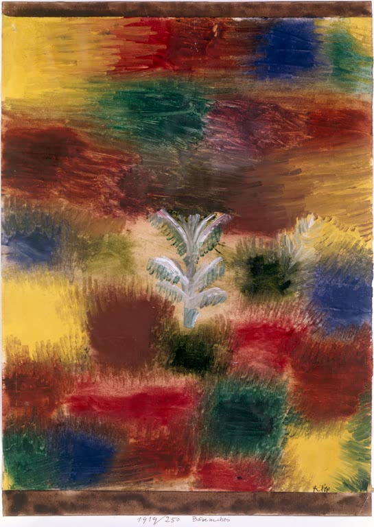 Kunstdruck „Bäumchen (Kleiner Baum im Gebüsch)“ von Paul Klee, handgefertigt in Deutschland