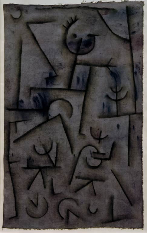 Kunstdruck „Bacchanal in Rotwein“ von Paul Klee, handgefertigt in Deutschland