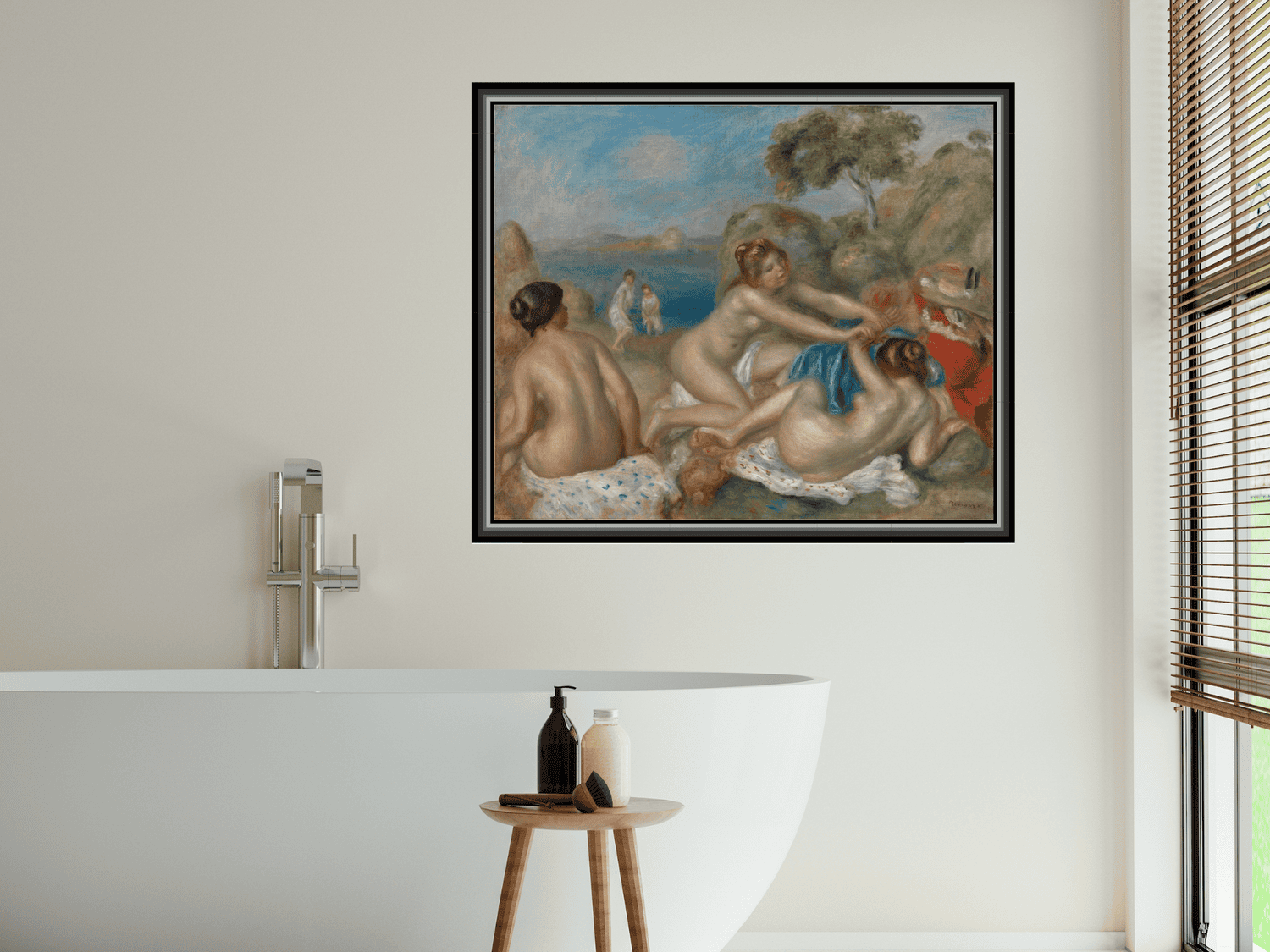 Badende spielen mit einer Krabbe | Pierre-Auguste Renoir