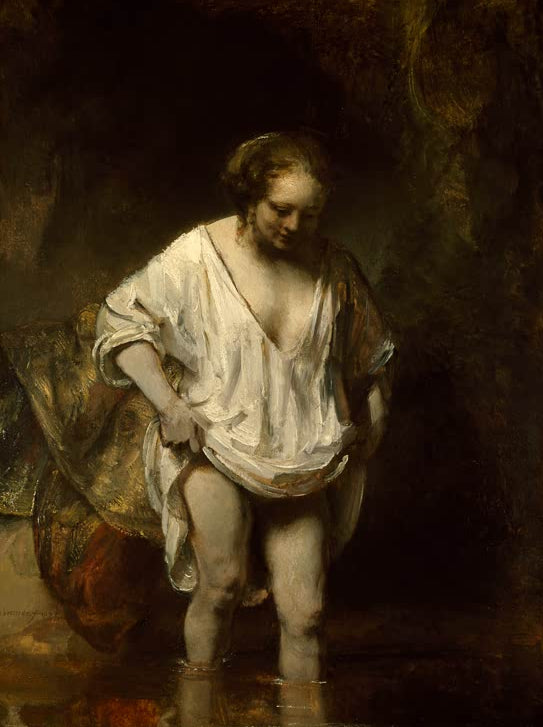 Kunstdruck „Badendes Mädchen“ von Rembrandt van Rijn