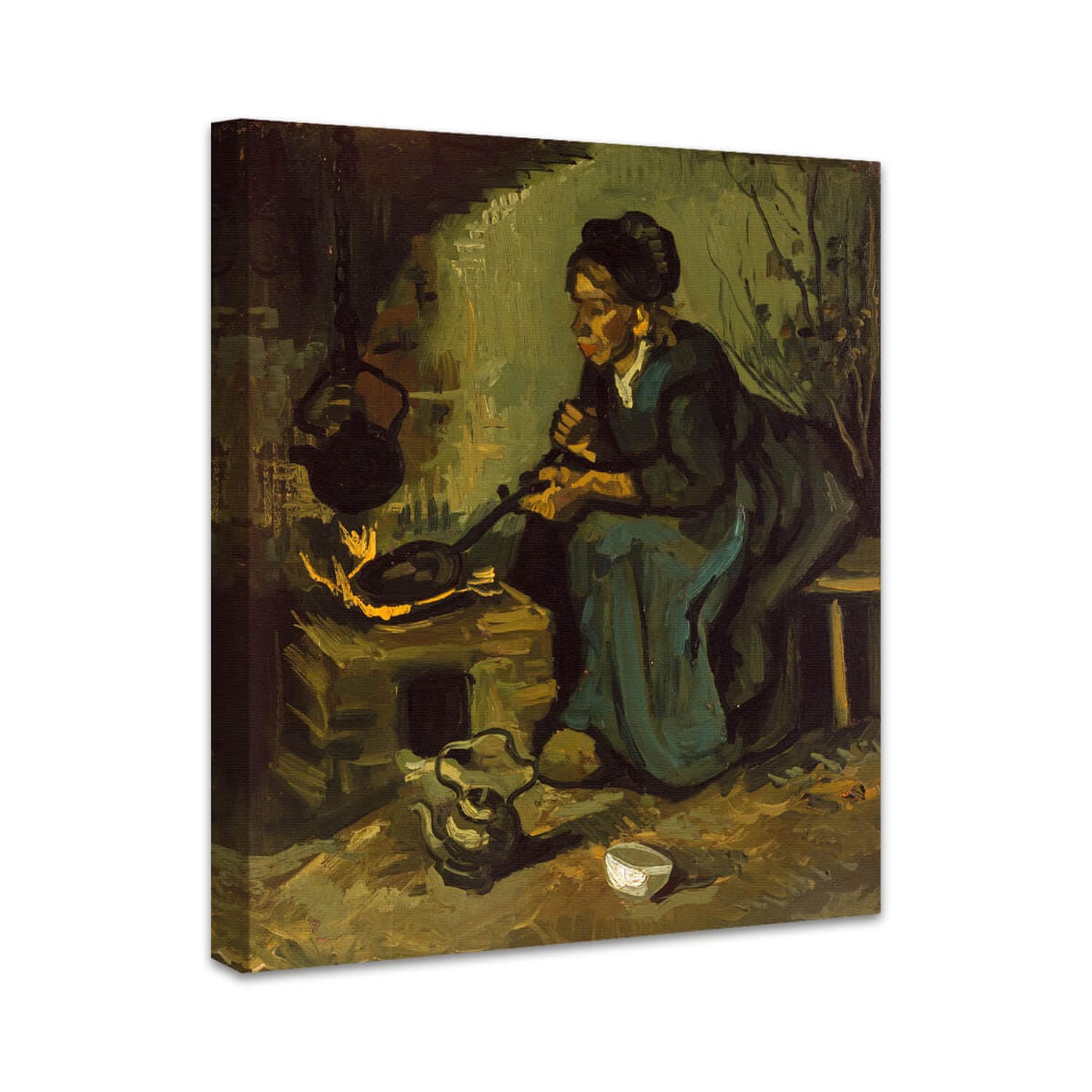 Bäuerin beim Kochen am Kamin | Vincent van Gogh