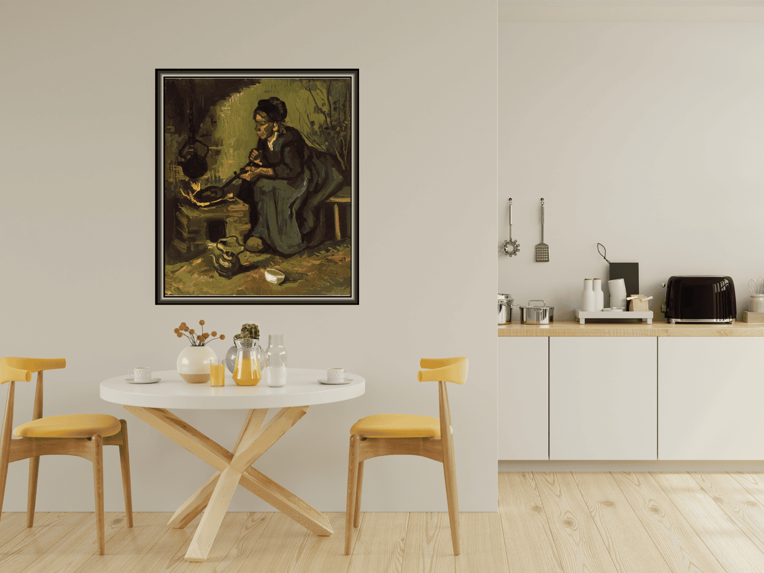 Bäuerin beim Kochen am Kamin | Vincent van Gogh