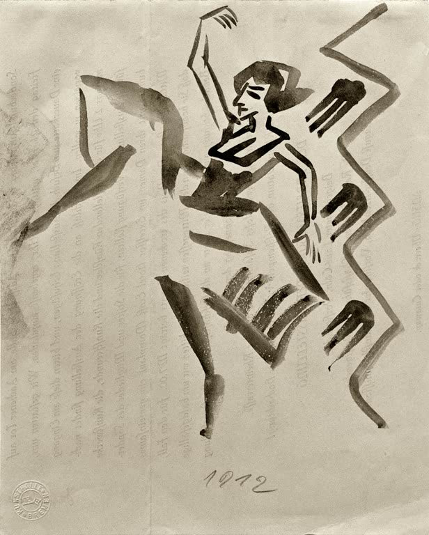 Kunstdruck des Gemäldes „Balleteuse“ von August Macke. Hochwertig in Deutschland von Hand gefertigt, erhältlich als Poster oder Leinwand und optional gerahmt.