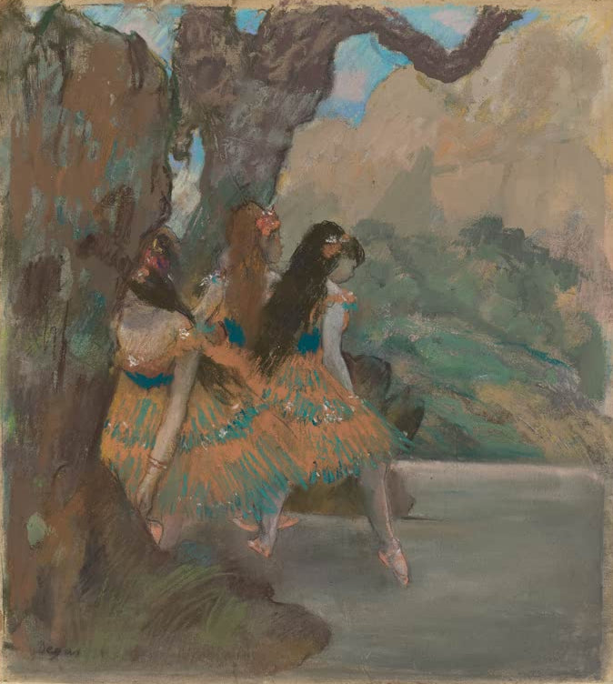 Kunstdruck von „Balletttänzerinnen“ von Edgar Degas, handgefertigt in Deutschland als Leinwand oder Poster erhältlich