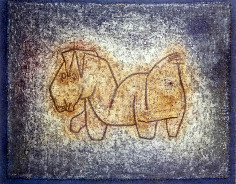 Kunstdruck des Gemäldes Bastard von Paul Klee, handgefertigt in Deutschland als hochwertiger Kunstdruck.