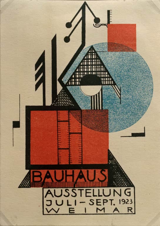 Kunstdruck Bauhaus Austellung Juli–Sept. 1923 Weimar von Rudolf Baschant