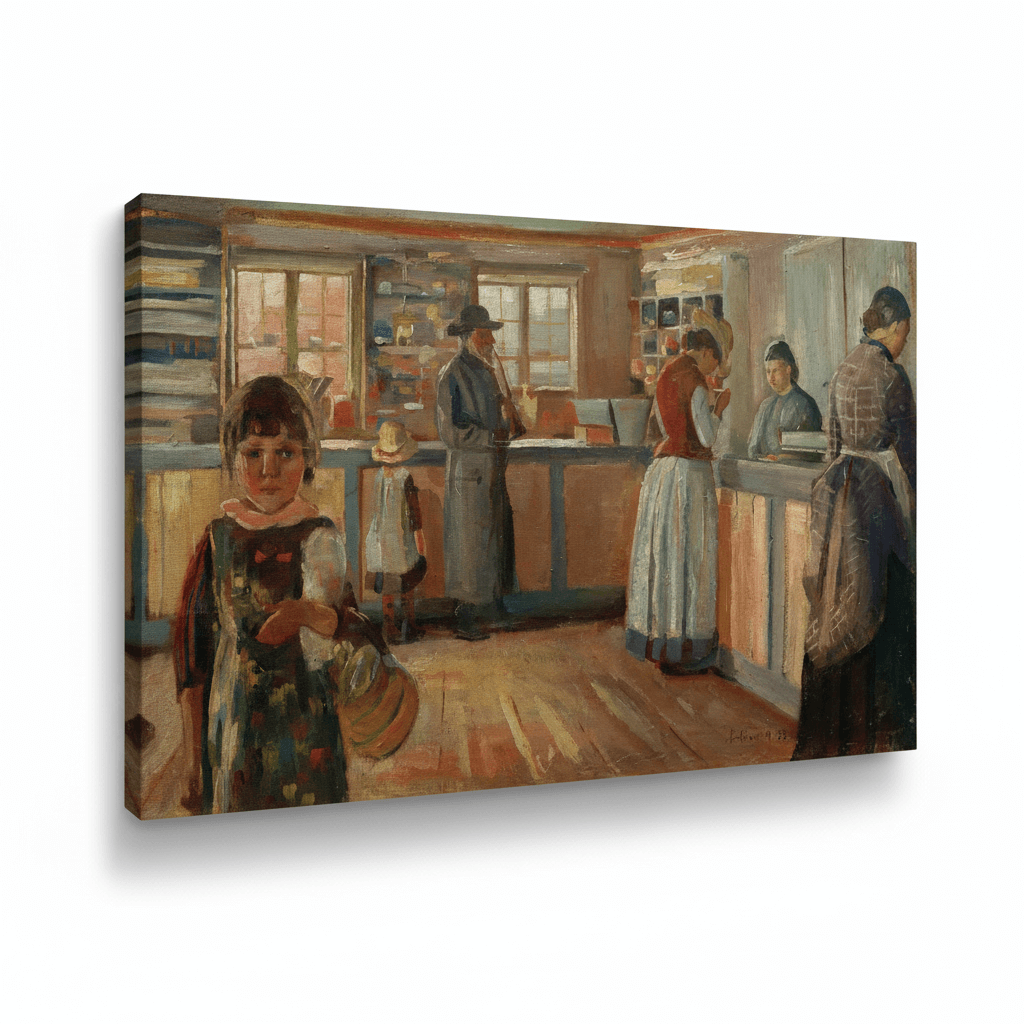 Beim Dorfkrämer in Vrengen | Edvard Munch