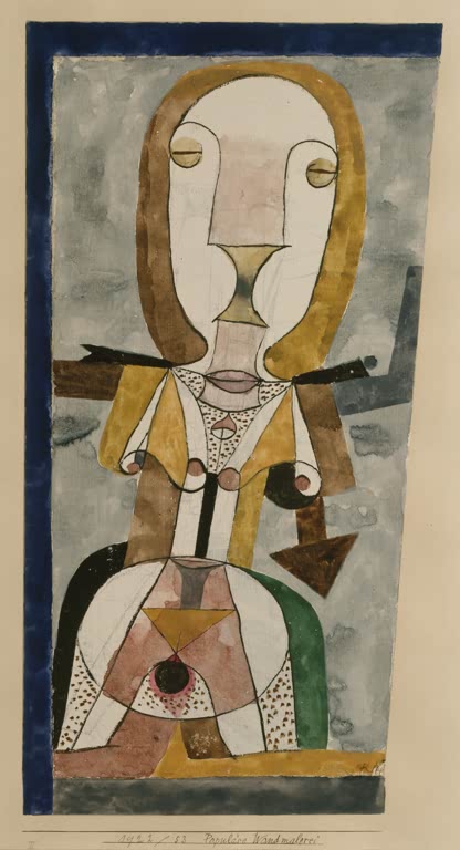 Kunstdruck „Beliebte Wandmalerei“ von Paul Klee, handgefertigt in Deutschland