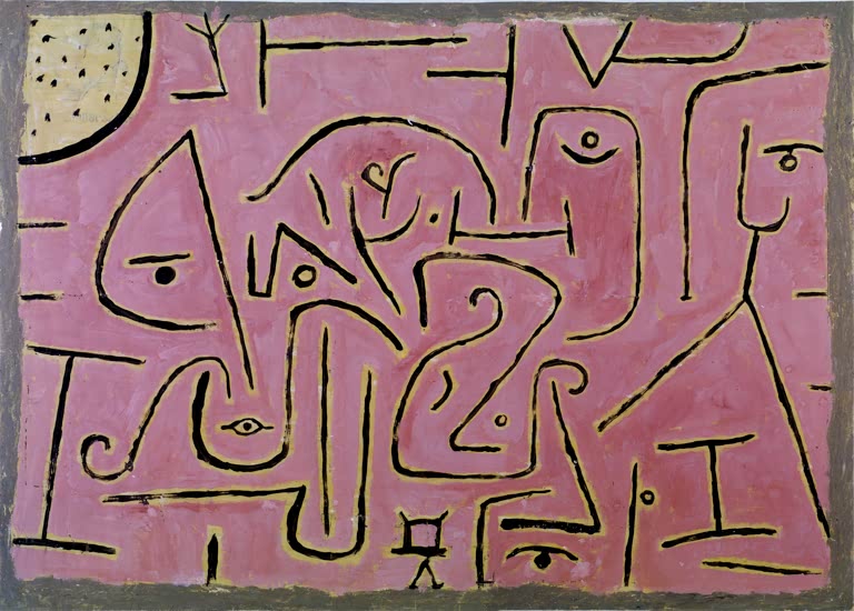 Kunstdruck „Betrachtsam“ von Paul Klee