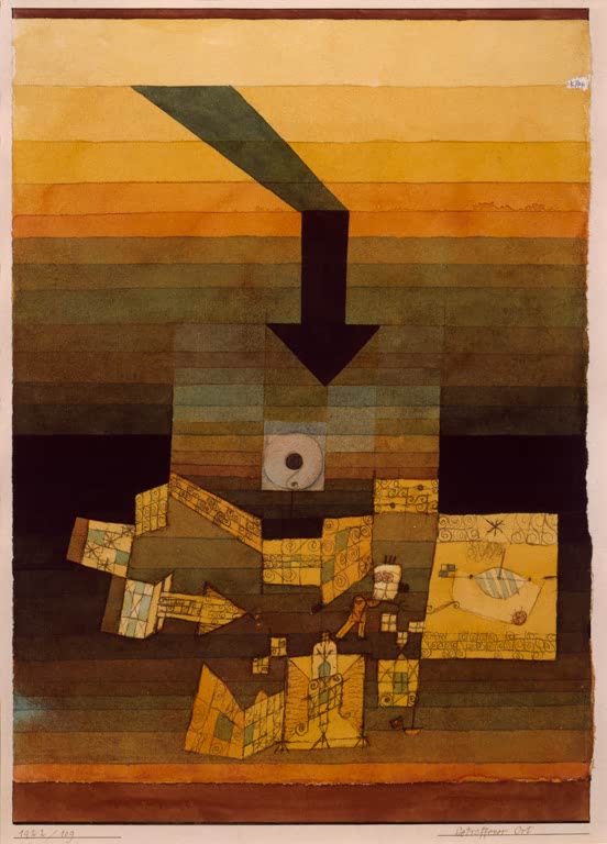 Kunstdruck „Betroffener Ort II“ von Paul Klee, handgefertigt in Deutschland