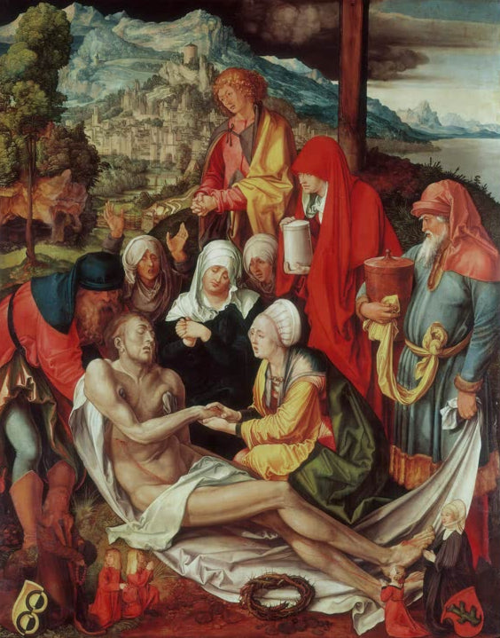 Kunstdruck „Beweinung Christi für Albrecht Glim“ von Albrecht Dürer mit bewegender Passionsszene