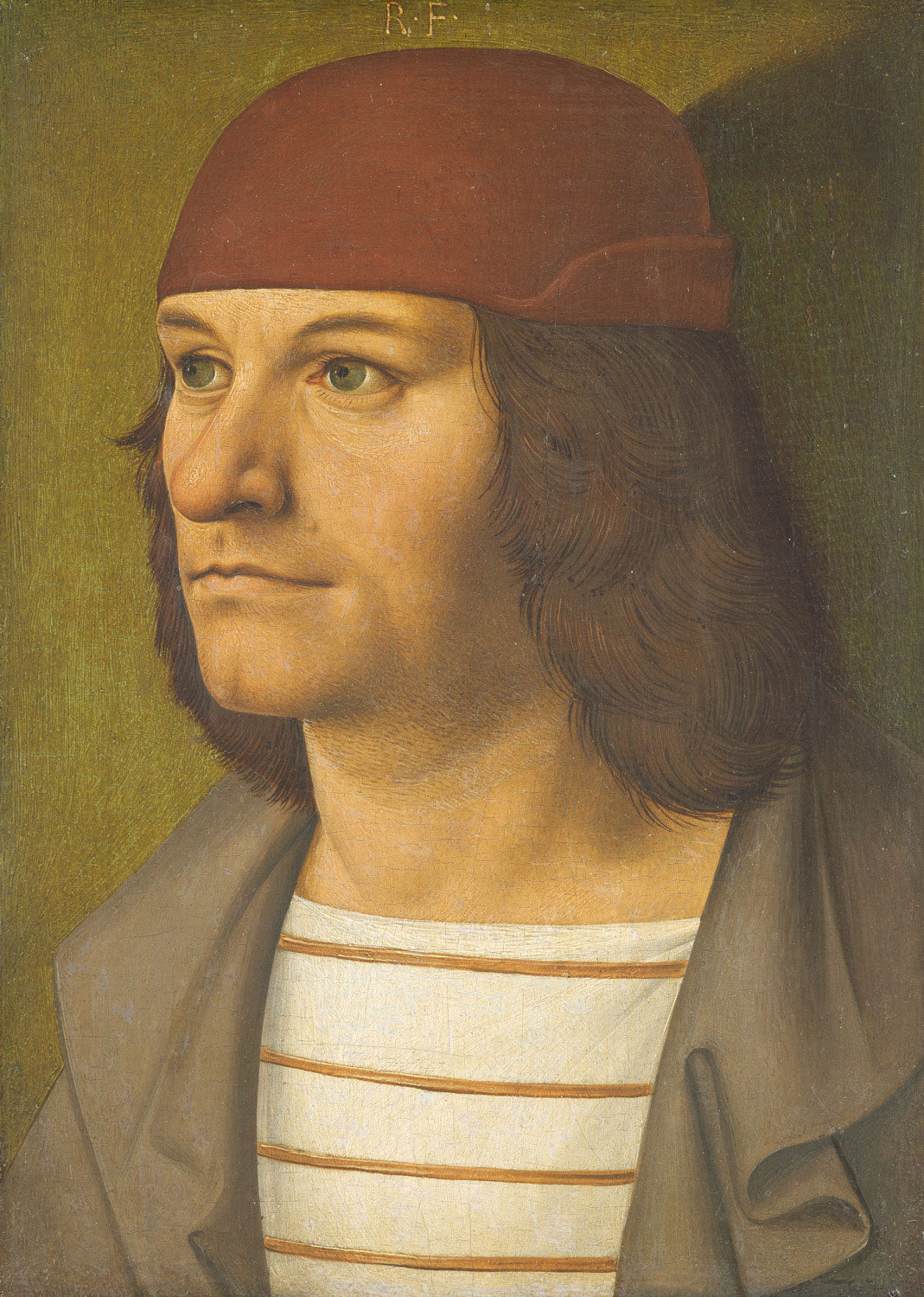 Bildnis des Malers Jobst Seyfrid von Rueland Frueauf d. Ä., spätgotisches Porträt mit feiner Detailgenauigkeit.