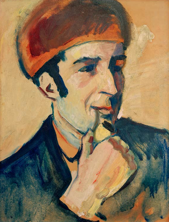 Kunstdruck des Gemäldes „Bildnis Franz Marc“ von August Macke und Franz Marc. Hochwertig in Deutschland von Hand gefertigt, erhältlich als Poster oder Leinwand und optional gerahmt.