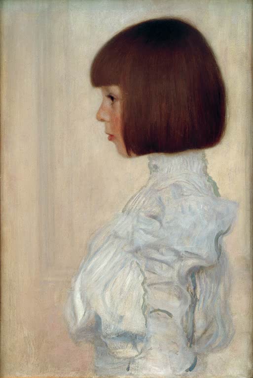 Kunstdruck des Gemäldes „Bildnis Helene Klimt“ von Gustav Klimt – hochwertige Reproduktion eines eleganten Jugendstil-Porträts.
