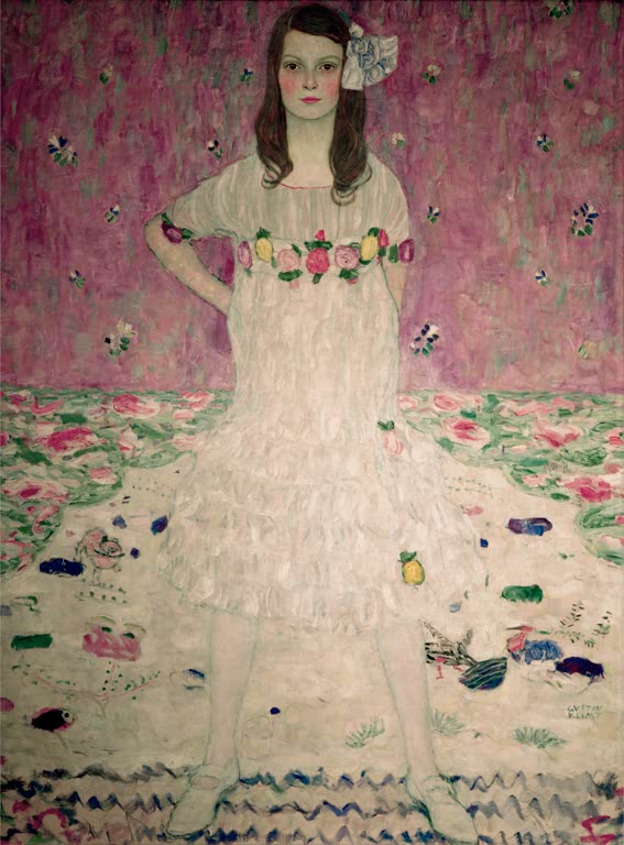 Kunstdruck des Gemäldes „Bildnis Mäda Primavesi“ von Gustav Klimt – hochwertige Reproduktion des berühmten Jugendstil-Kinderporträts.