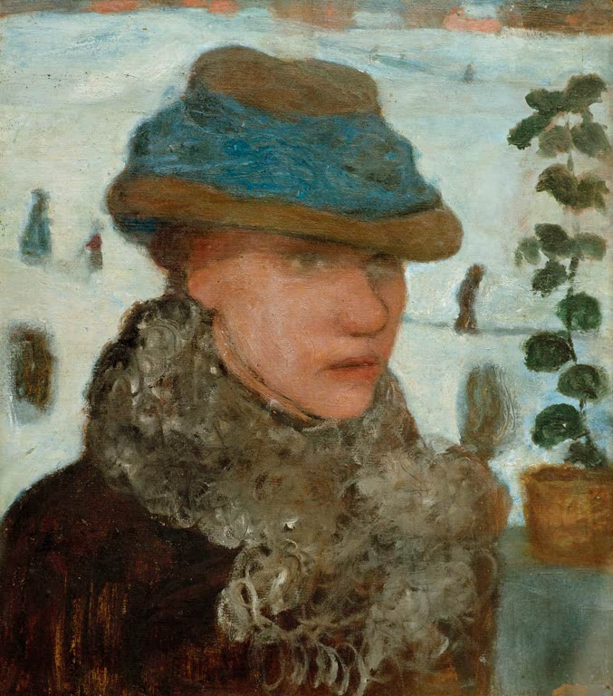 Kunstdruck von „Bildnis Martha Vogeler“ von Paula Modersohn-Becker. Ausdrucksstarkes Porträt mit charakteristischer Farbgebung der Worpsweder Künstlerzeit, in Deutschland handgefertigt.