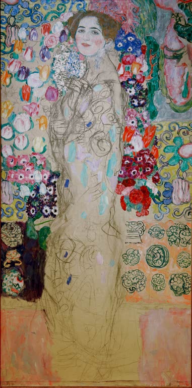 Kunstdruck von „Bildnis Ria Munk III“ von Gustav Klimt mit elegantem Porträt und charakteristischer Jugendstil-Ästhetik. In Deutschland von Hand gefertigt, als Leinwand oder Poster erhältlich.