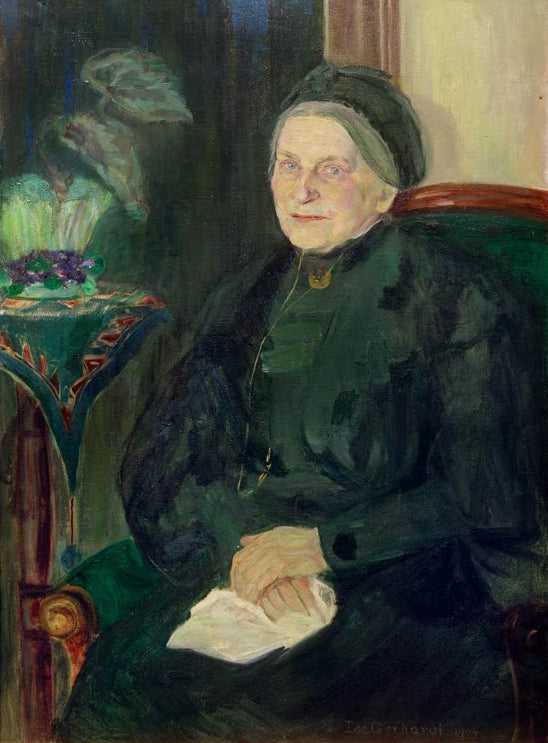 Bildnis einer älteren Dame (Emma Turck) von Ida Gerhardi als hochwertiger Kunstdruck eines feinfühligen Damenporträts