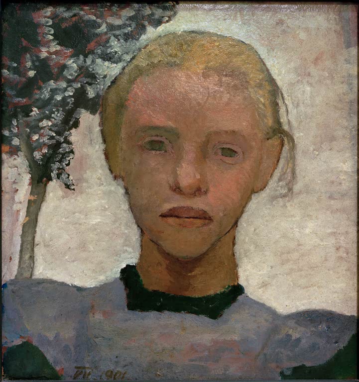 Kunstdruck von „Bildnis eines Mädchens“ von Paula Modersohn-Becker. Ausdrucksstarkes Kinderporträt mit charakteristischer Farbgebung, in Deutschland handgefertigt.