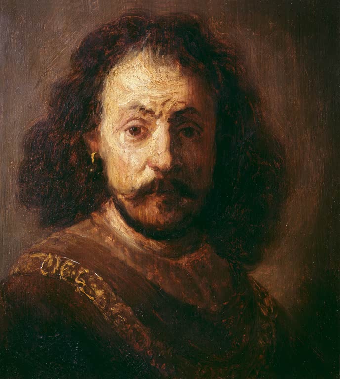 Kunstdruck „Bildnis eines Mannes mit Halskette“ von Rembrandt van Rijn