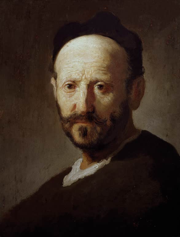 Kunstdruck Bildnis eines Mannes mit Kappe von Rembrandt van Rijn