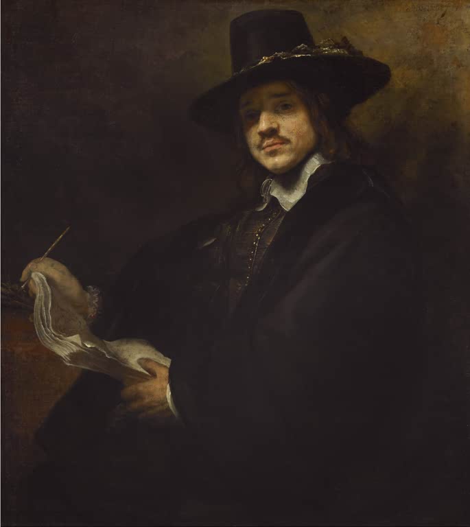 Kunstdruck „Bildnis eines jungen Künstlers“ von Rembrandt van Rijn