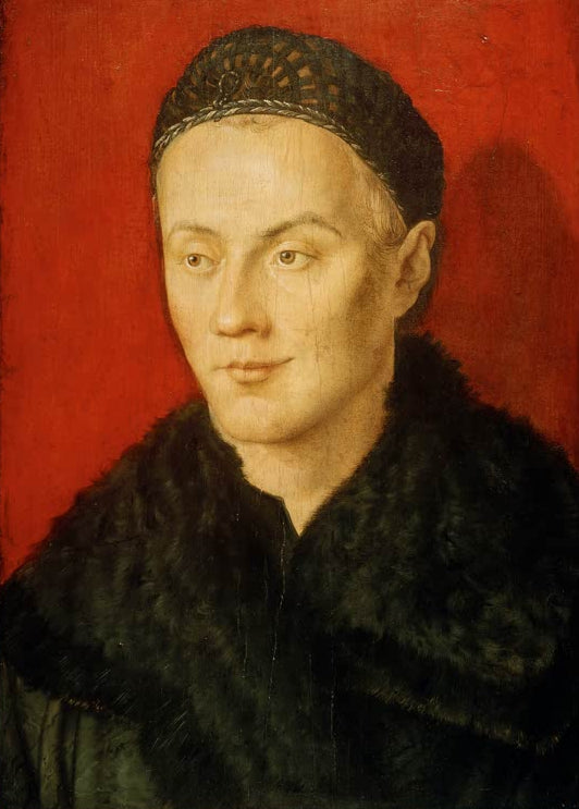 Kunstdruck „Bildnis eines jungen Mannes“ von Albrecht Dürer als fein ausgearbeitetes Renaissance-Porträt