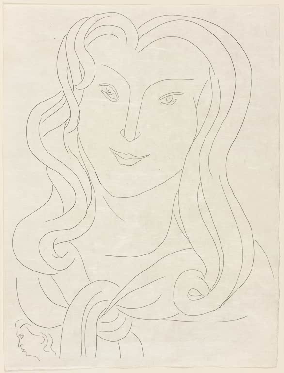Kunstdruck „Blätter eines Albums, Frontispiz, Tafel 22 aus Poesies de Mallarmé“ von Henri Matisse, handgefertigt in Deutschland