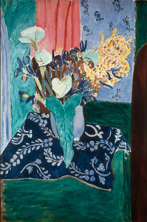 Kunstdruck „Blaue Vase mit Blumen“ von Henri Matisse, handgefertigt in Deutschland