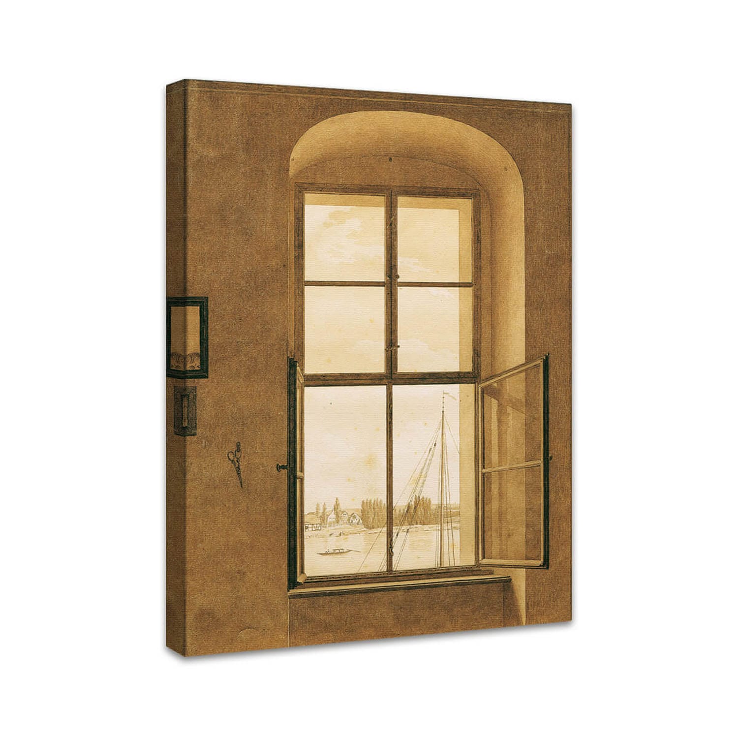 Blick aus dem Atelier des Künstlers (rechtes Fenster) | Caspar David Friedrich