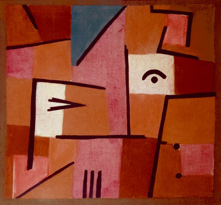 Kunstdruck „Blick aus Rot“ von Paul Klee, handgefertigt in Deutschland