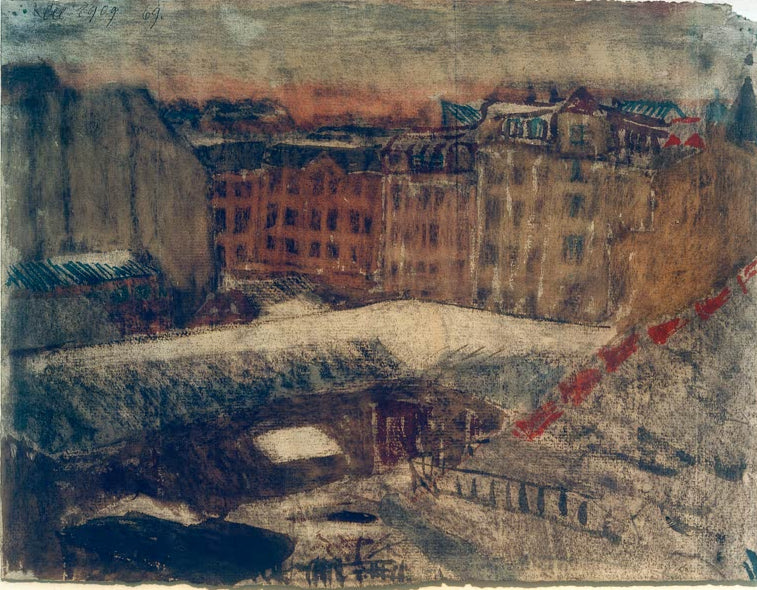 Kunstdruck „Blick aus dem Atelierfenster des Künstlers“ von Paul Klee