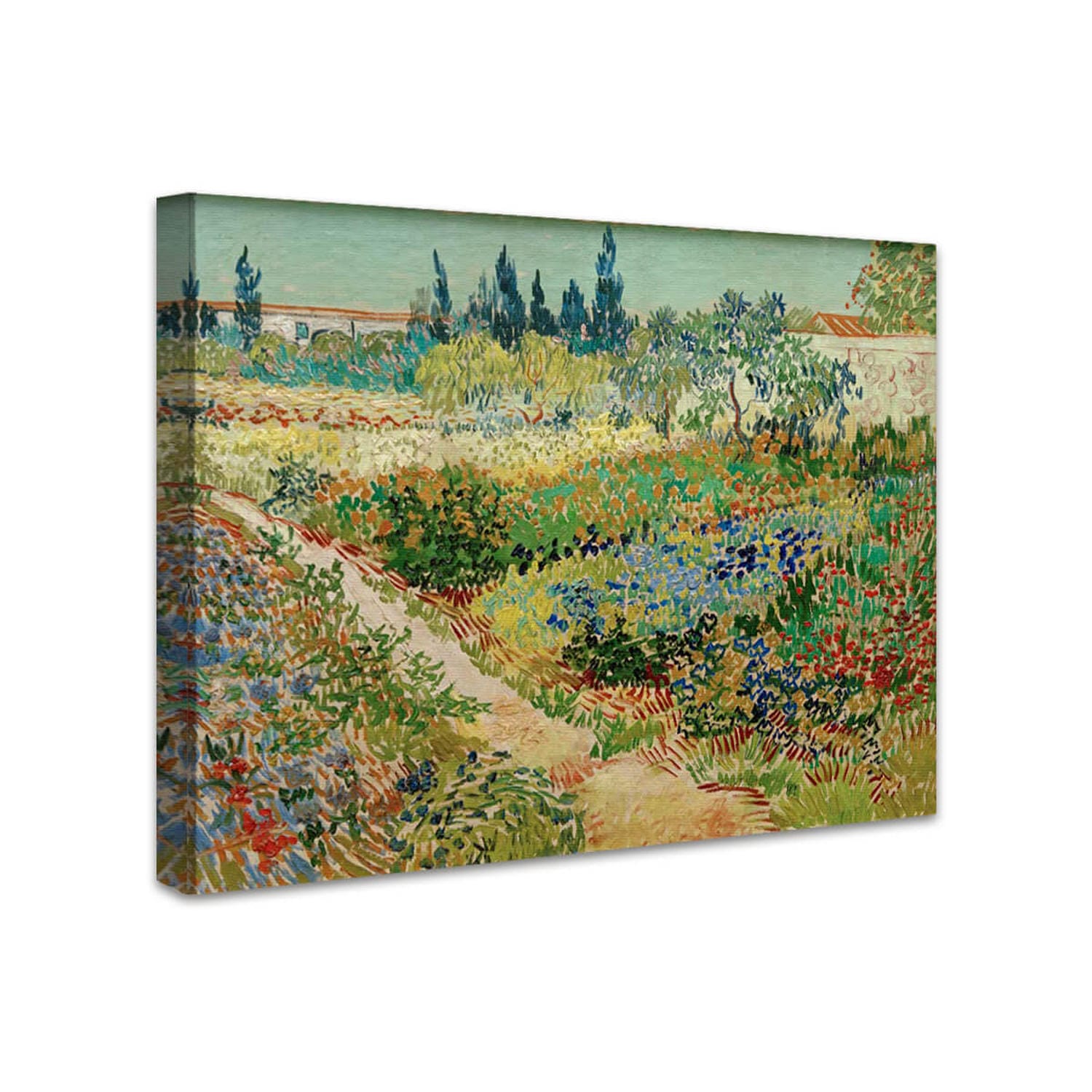 Blühender Garten mit Pfad | Vincent van Gogh