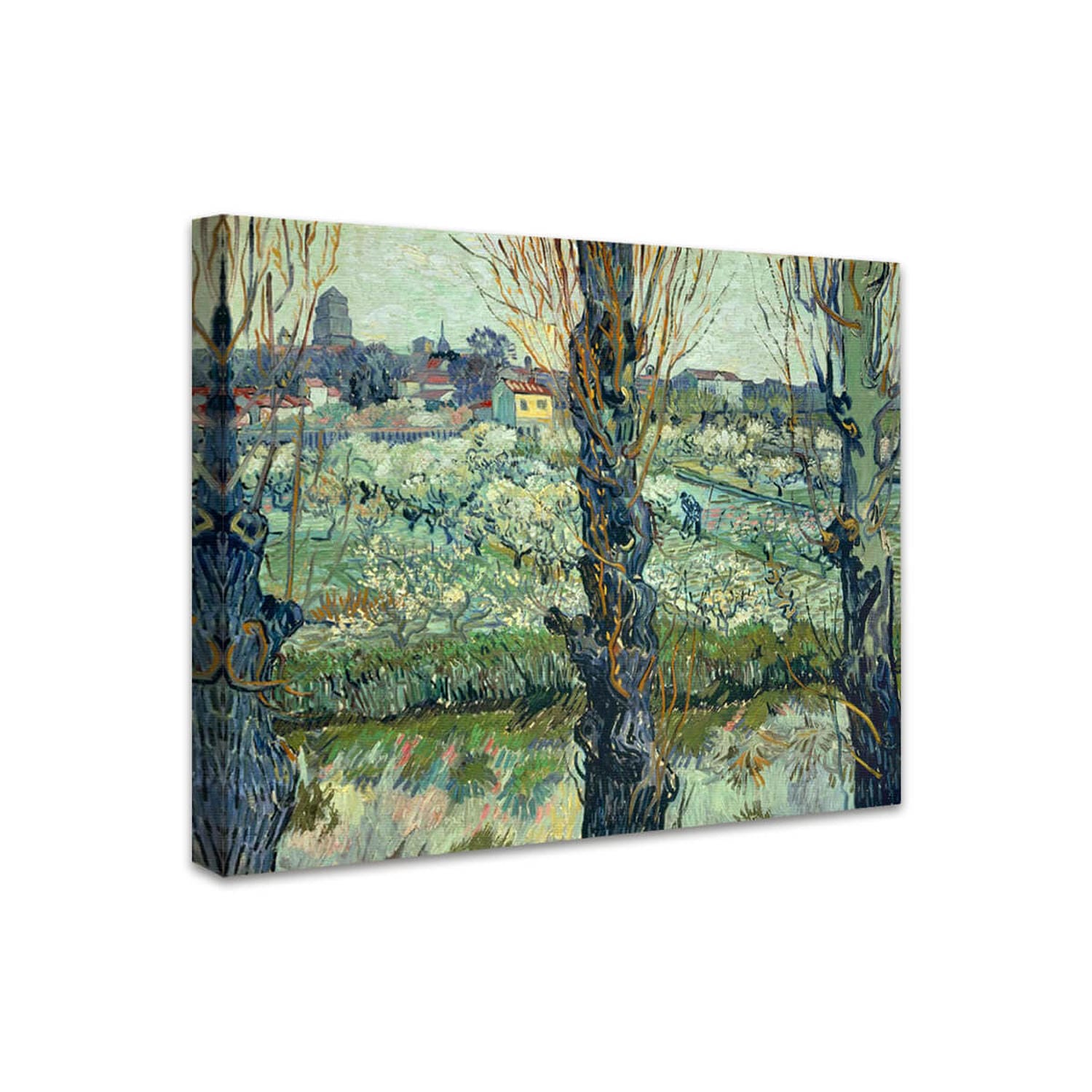 Blühender Obstgarten mit Blick auf Arles | Vincent van Gogh