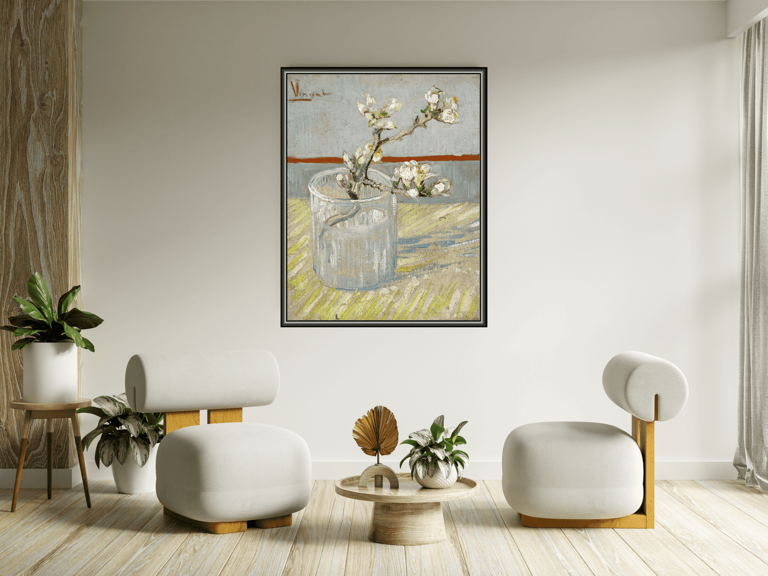 Blühender Mandelbaumzweig in einem Glas | Vincent van Gogh