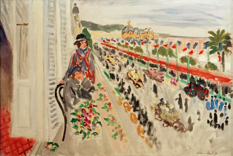 Kunstdruck des Gemäldes „Blumenfest“ von Henri Matisse, erhältlich als Leinwand oder Poster, auf Wunsch gerahmt, in Deutschland per Hand gefertigt.