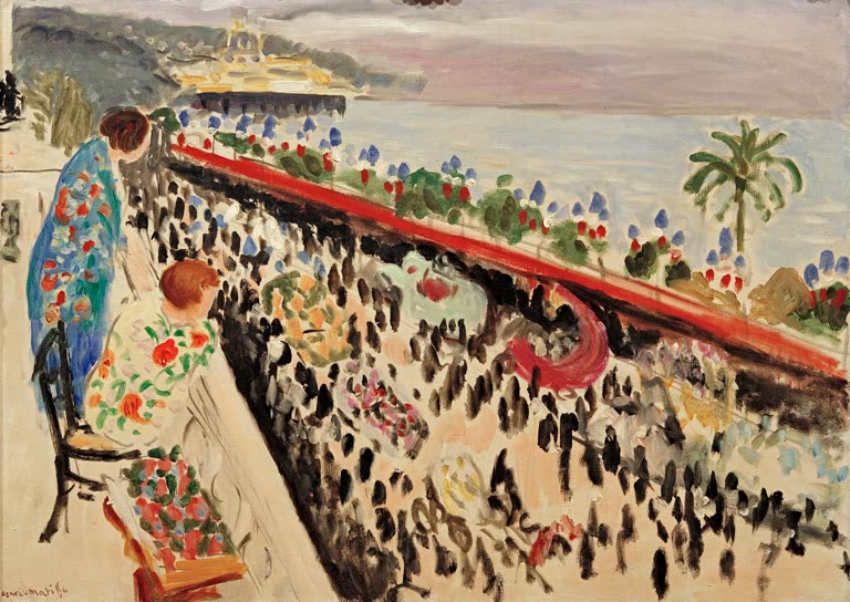 Kunstdruck des Gemäldes Blumenfest in Nizza von Henri Matisse, handgefertigt in Deutschland als Poster oder Leinwand erhältlich