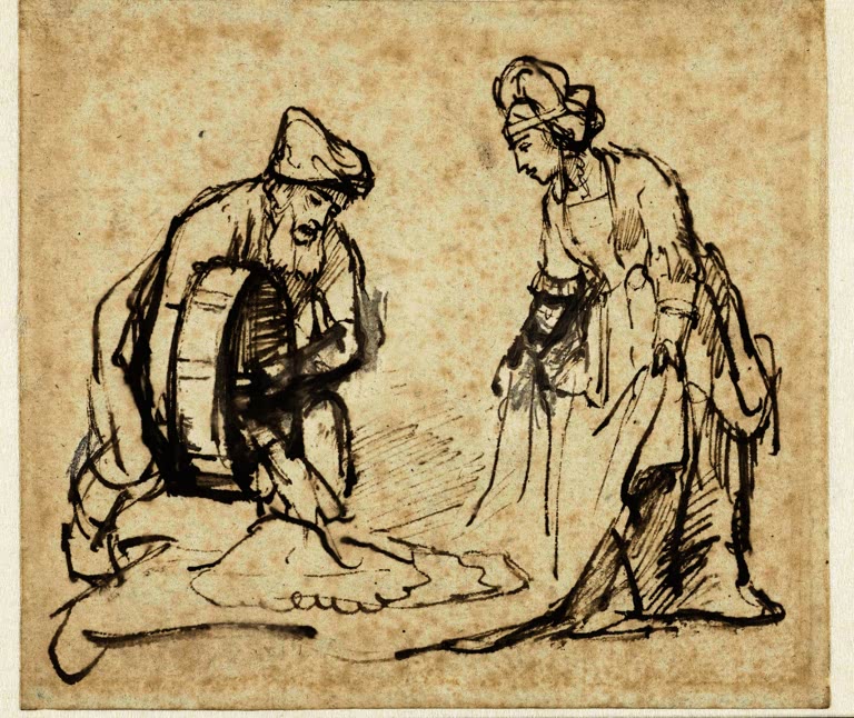 Kunstdruck „Boas und Ruth“ von Rembrandt van Rijn

