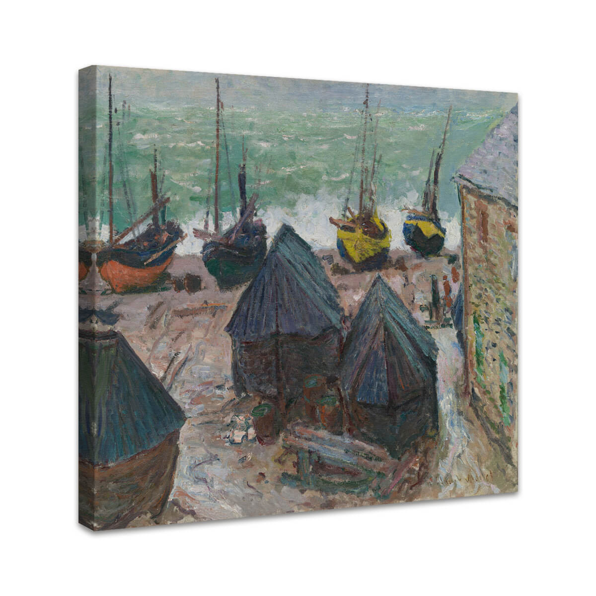 Boote am Strand von Étretat | Claude Monet