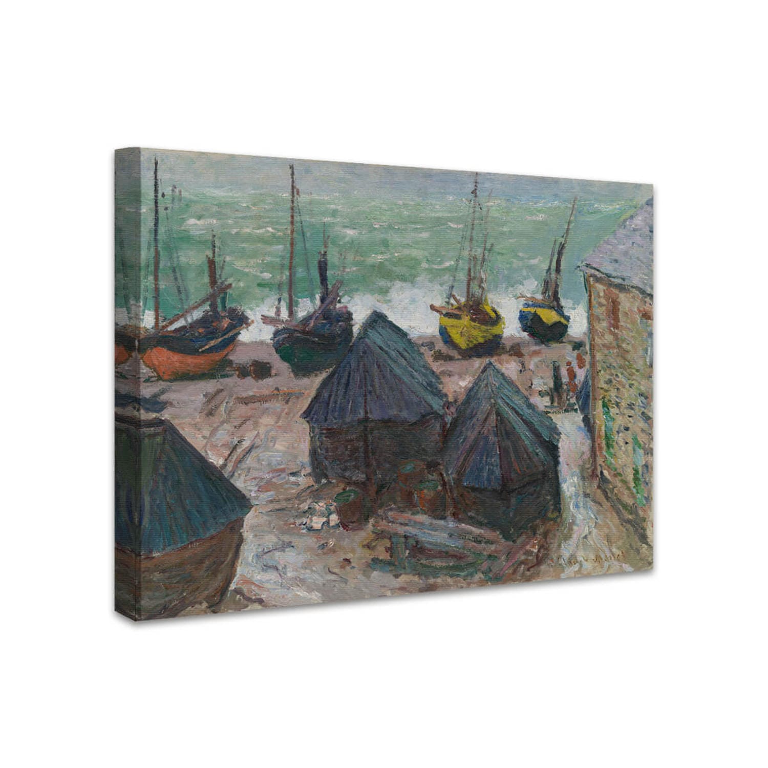 Boote am Strand von Étretat | Claude Monet