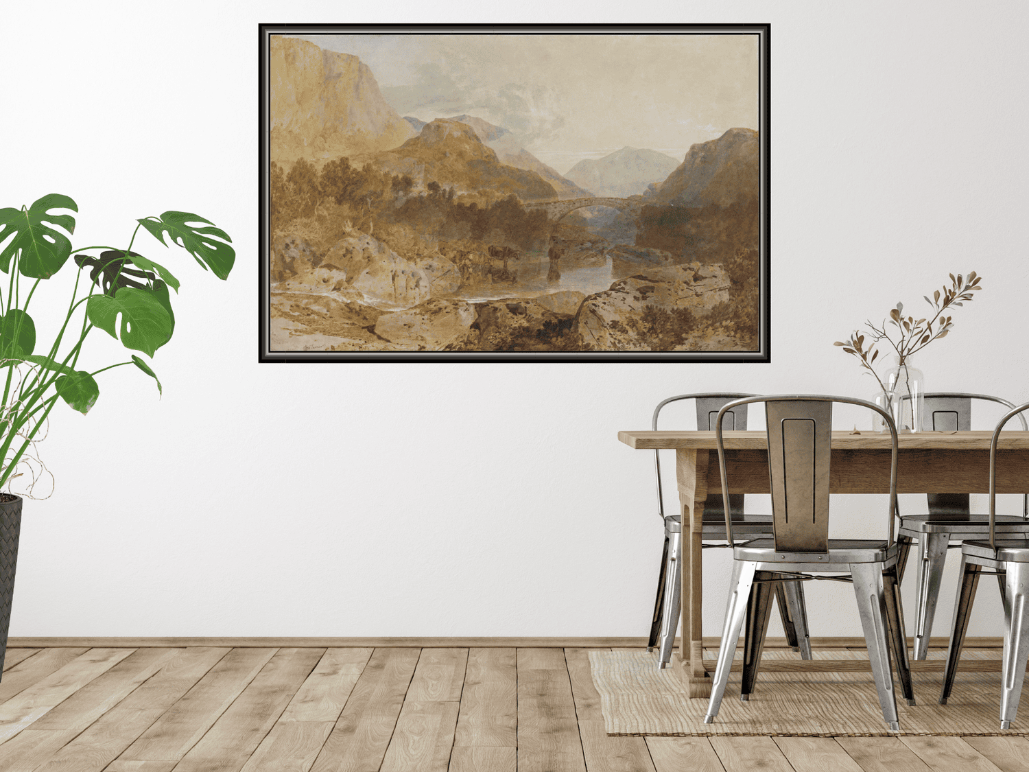 Borrowdale, mit Longthwaite-Brücke und Castle Crag | William Turner