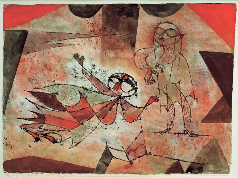 Kunstdruck „Botschaft des Luftgeistes“ von Paul Klee