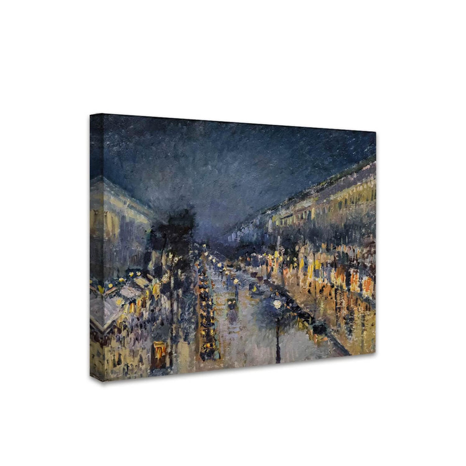 Boulevard Montmartre bei Nacht | Camille Pissarro