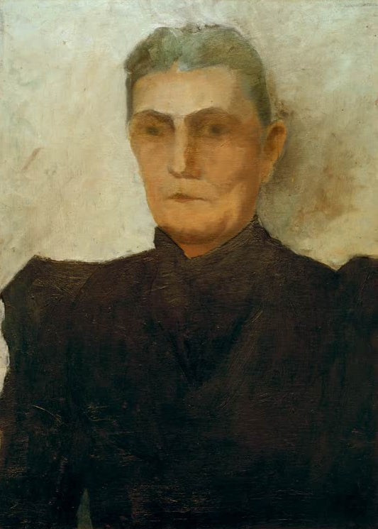 Kunstdruck von Brustbild einer alten Frau von Paula Modersohn-Becker – ausdrucksstarkes Porträt einer älteren Frau als hochwertiger Kunstdruck.