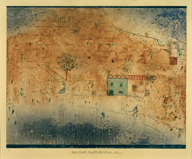 Kunstdruck „Bucht M. auf Sizilien“ von Paul Klee, handgefertigt in Deutschland