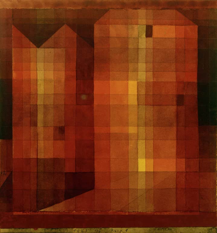 Kunstdruck „Burg 1“ von Paul Klee, handgefertigt in Deutschland
