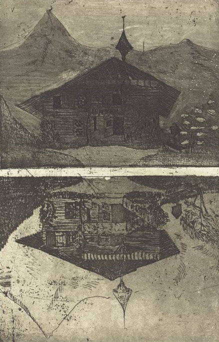 Kunstdruck „Chalet“ von Paula Modersohn-Becker mit schlichtem Hausmotiv und ruhiger Landschaftsstimmung