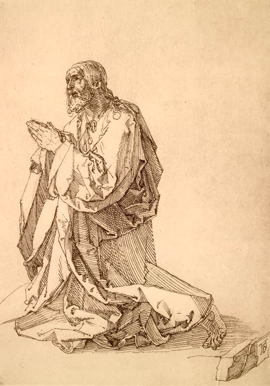 Kunstdruck „Christus am Ölberg“ von Albrecht Dürer mit Jesus im Gebet am Ölberg vor der Passion