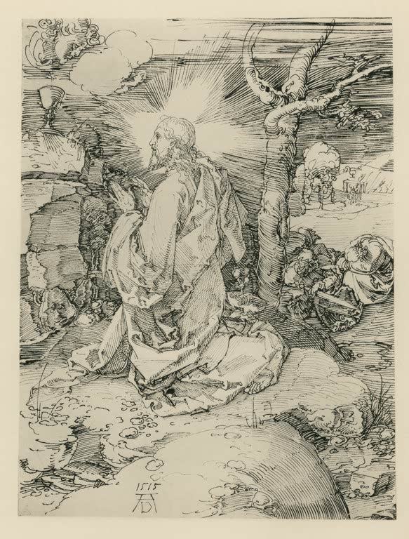 Kunstdruck „Christus am Ölberg“ von Albrecht Dürer mit Jesus im Gebet vor seiner Gefangennahme